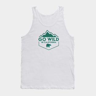 Go Wild in California // Funny Outdoors Tourism Tank Top